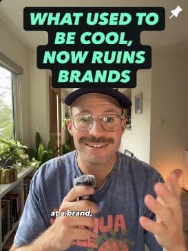 Alex's pinned reel: What used to be cool now ruins brands