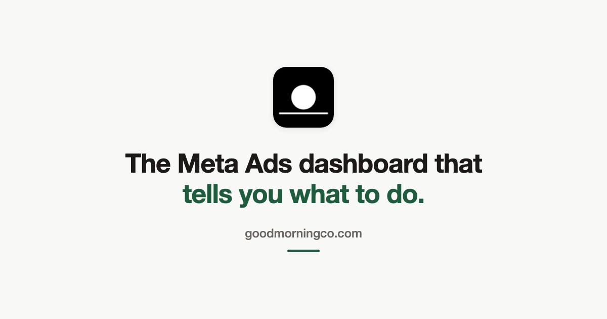 Meta Ads reporting software — action items, not analysis